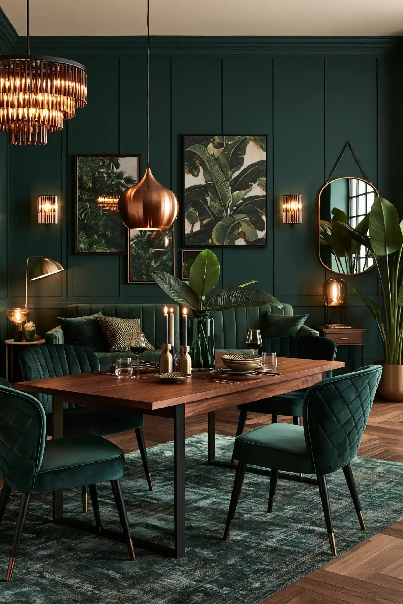 29 Green Dining Room Ideas for a Calmer Wall green dining room