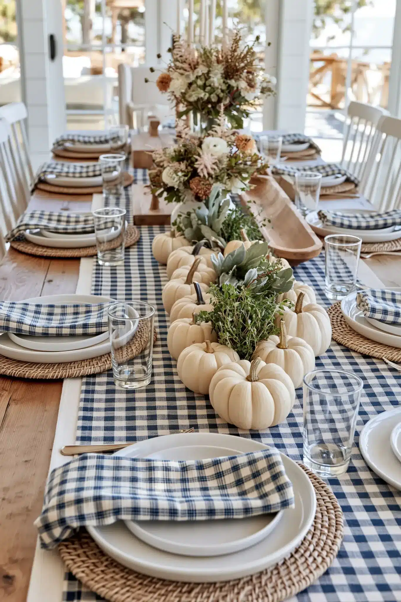 29 Blue Thanksgiving Table Decor Ideas Beyond the Usual Orange blue thanksgiving table decor