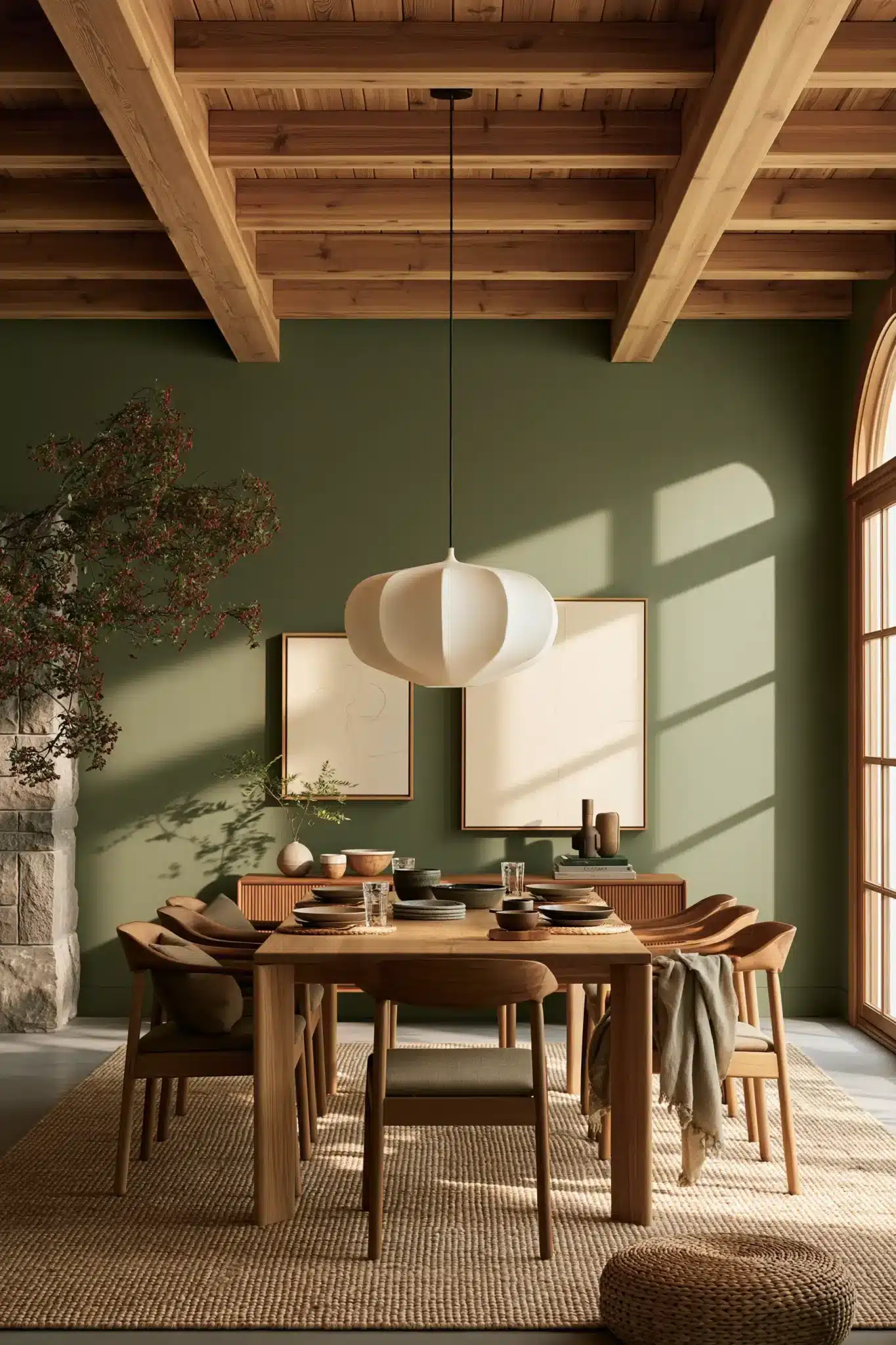 29 Green Dining Room Ideas for a Calmer Wall green dining room