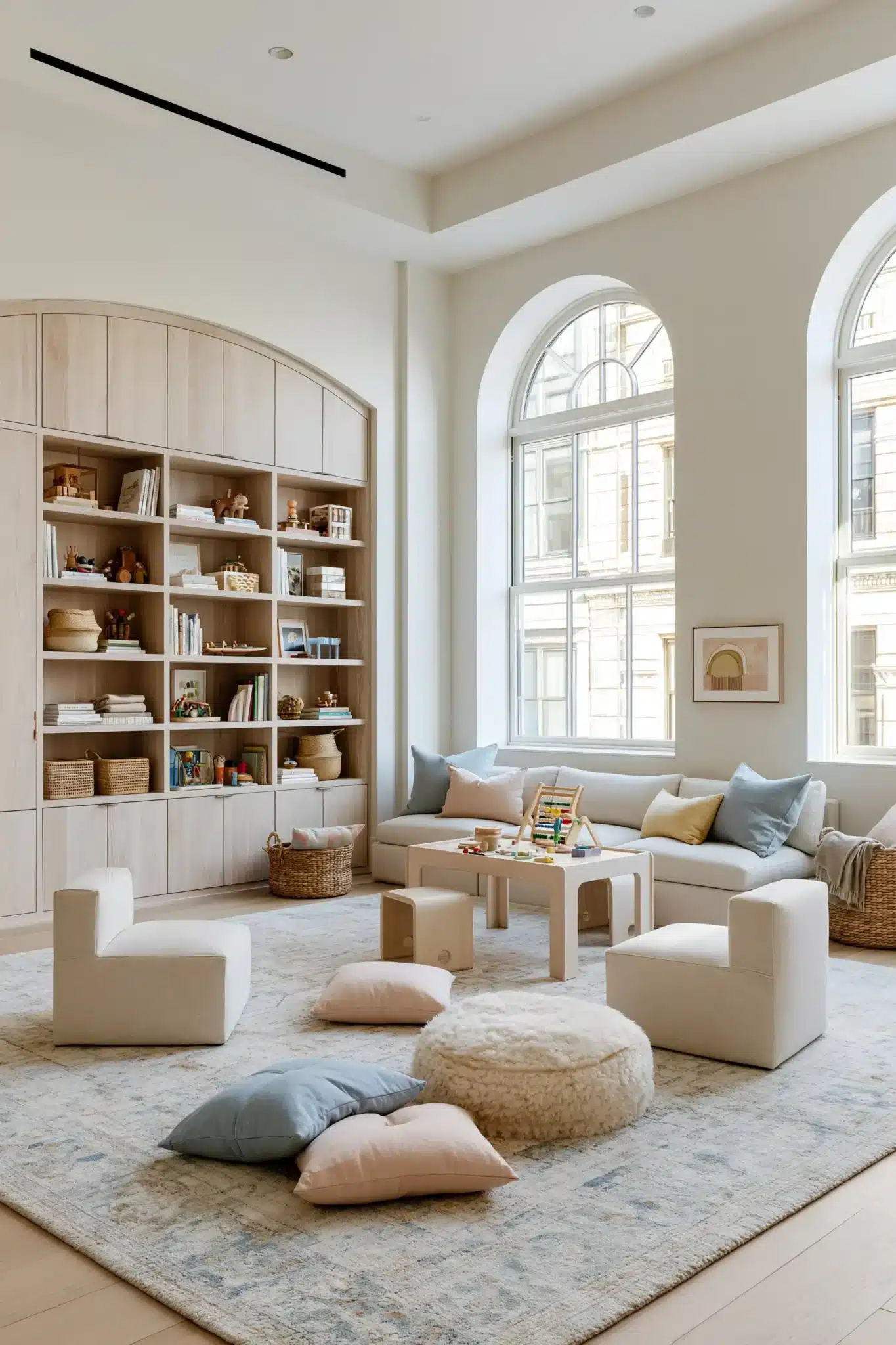 29 Family Room Playroom Ideas That Share the Space family room playroom