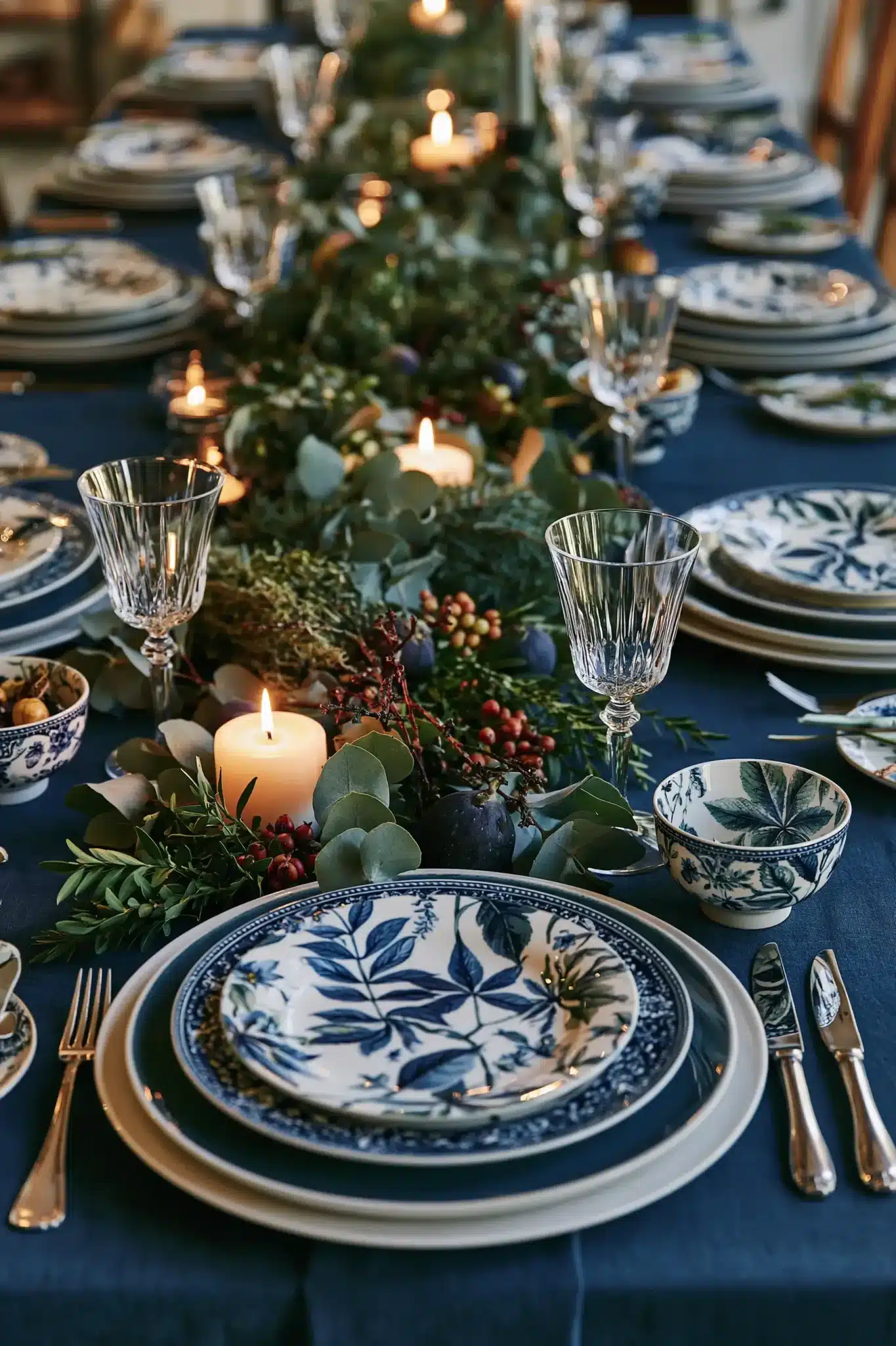 29 Blue Thanksgiving Table Decor Ideas Beyond the Usual Orange blue thanksgiving table decor