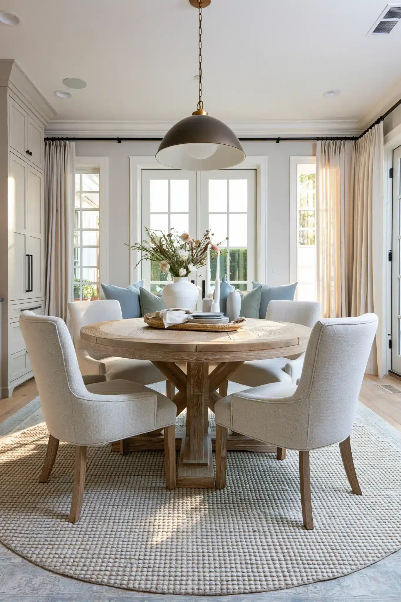 29 Round Table Dining Room Plans for Easier Conversation round table dining room