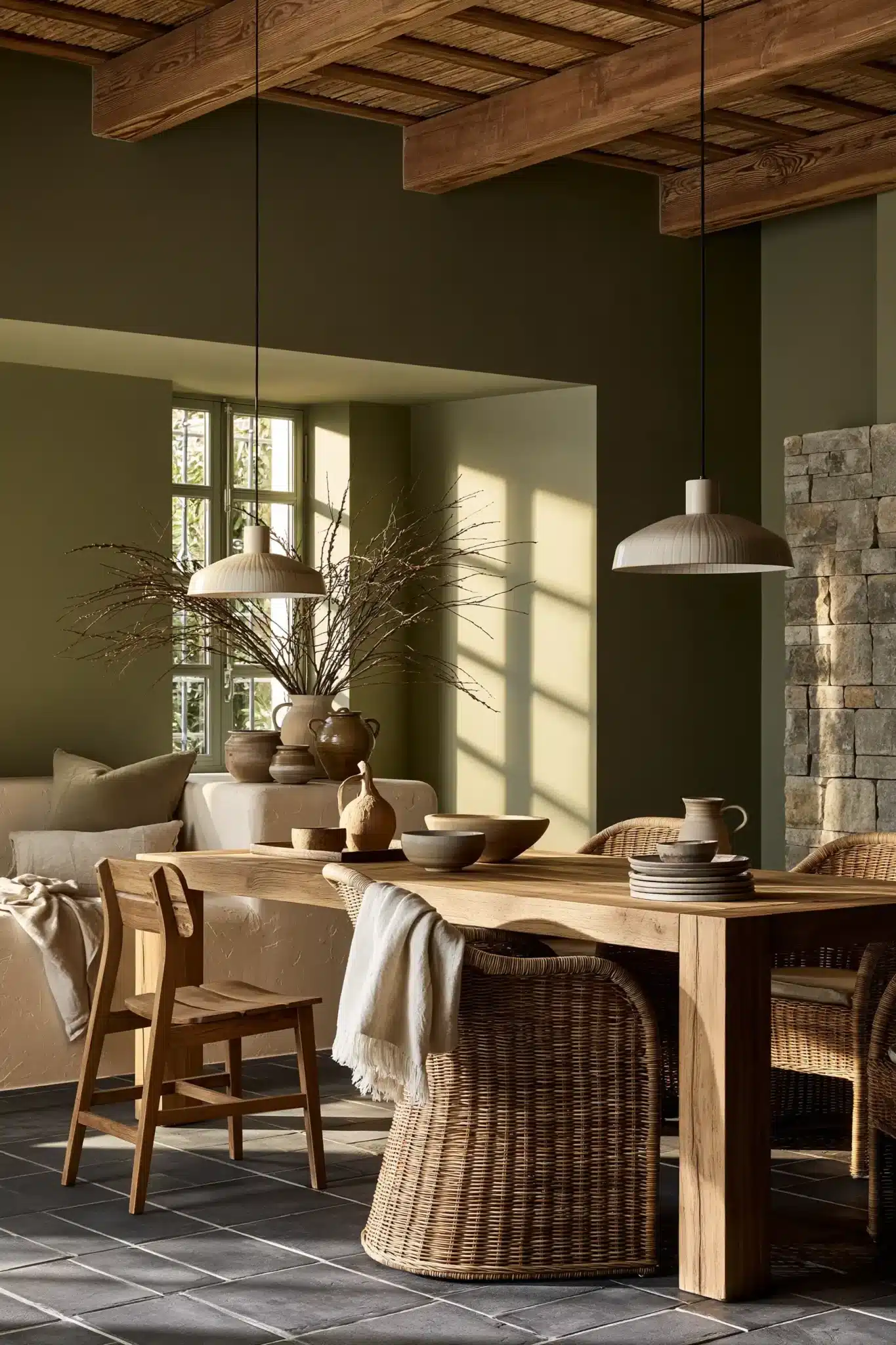 29 Green Dining Room Ideas for a Calmer Wall green dining room