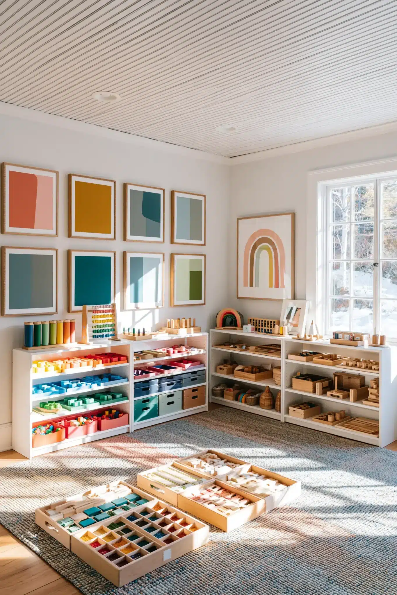 29 Montessori Playroom Ideas That Let Kids Actually Use the Room montessori playroom
