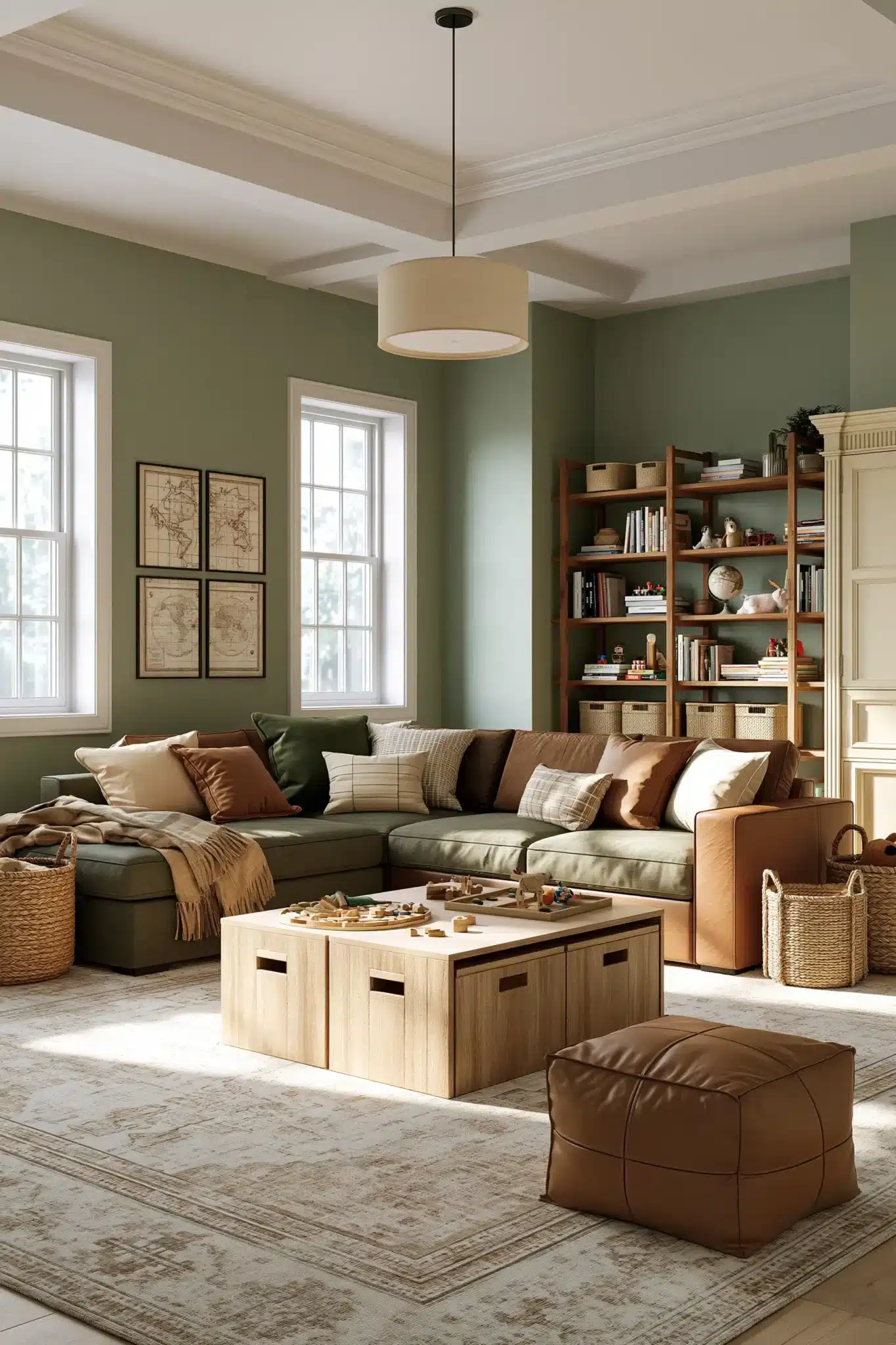 29 Family Room Playroom Ideas That Share the Space family room playroom