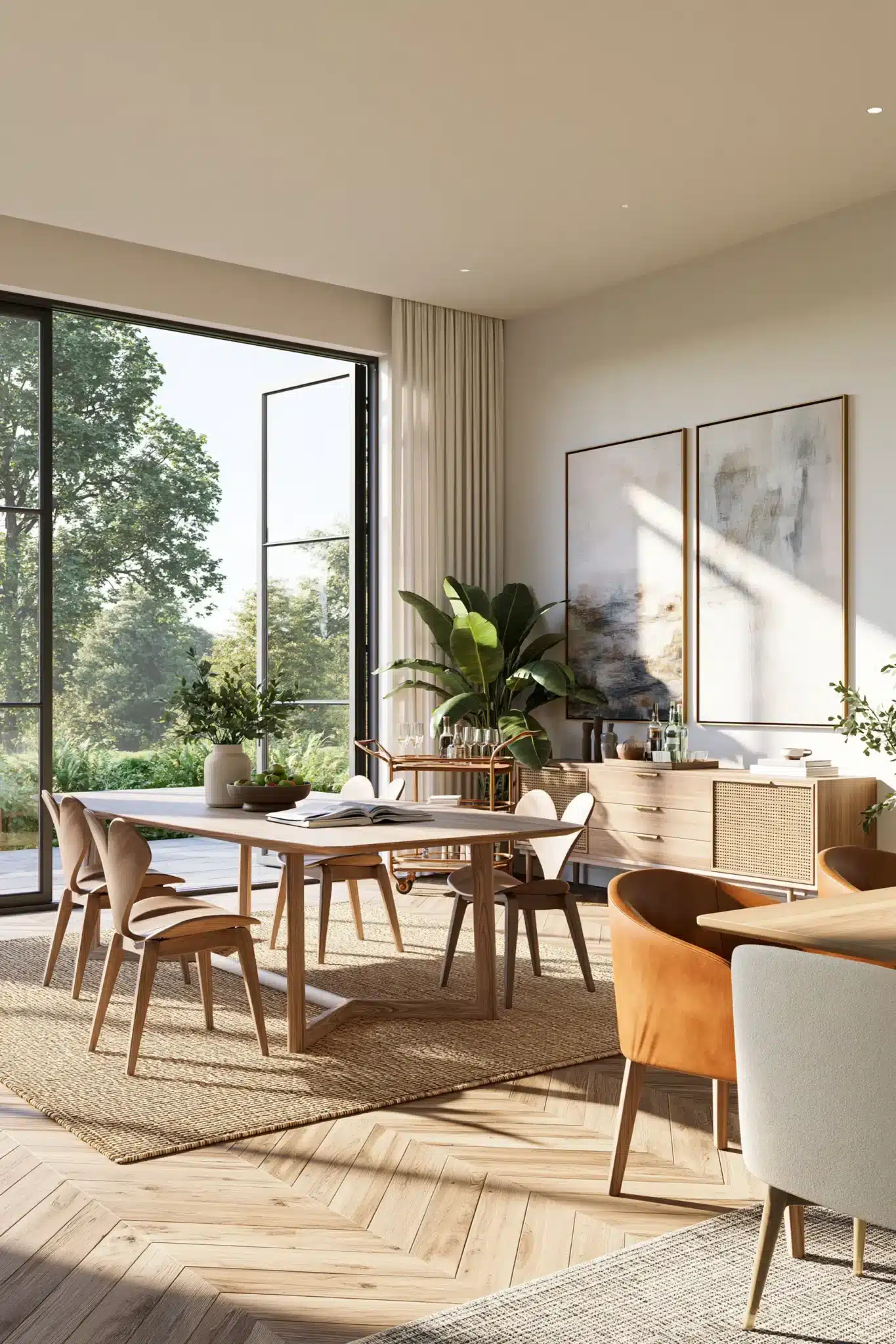 29 Mid Century Modern Dining Room Ideas With Clean Lines mid century modern dining room