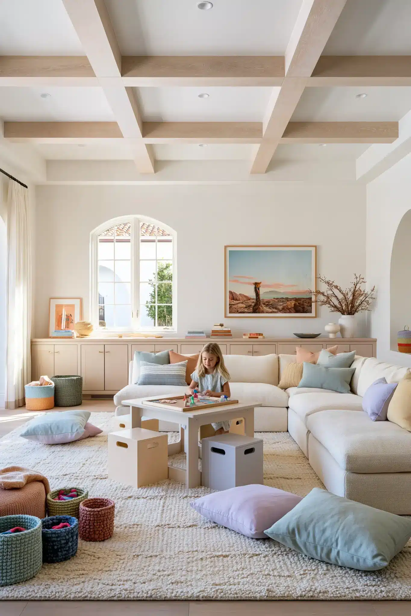 29 Family Room Playroom Ideas That Share the Space family room playroom