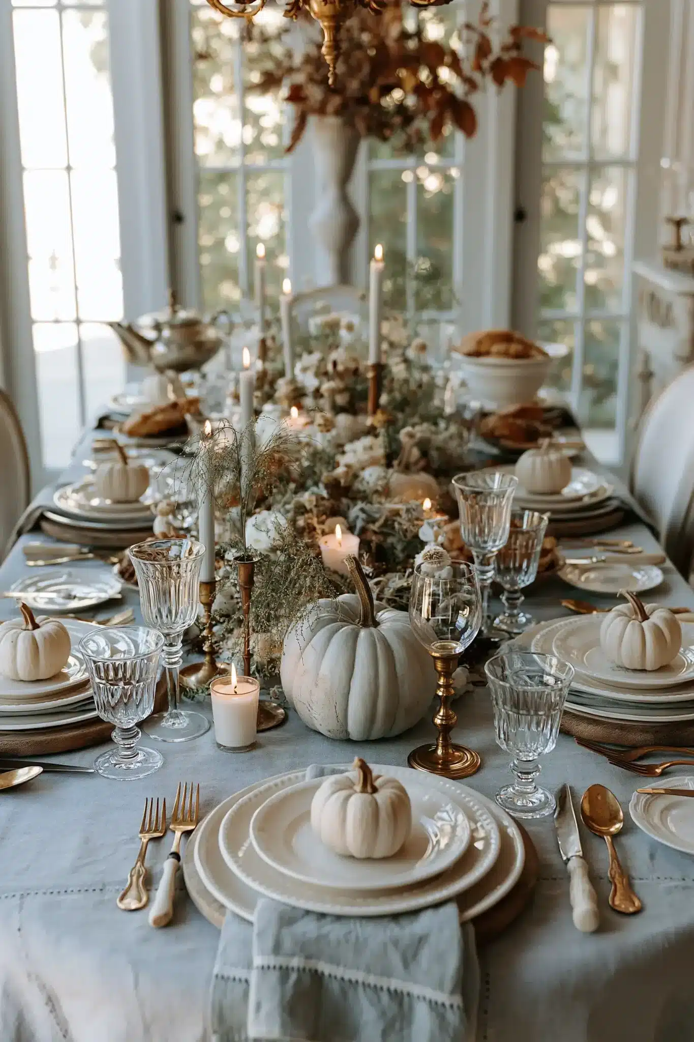 29 Blue Thanksgiving Table Decor Ideas Beyond the Usual Orange blue thanksgiving table decor